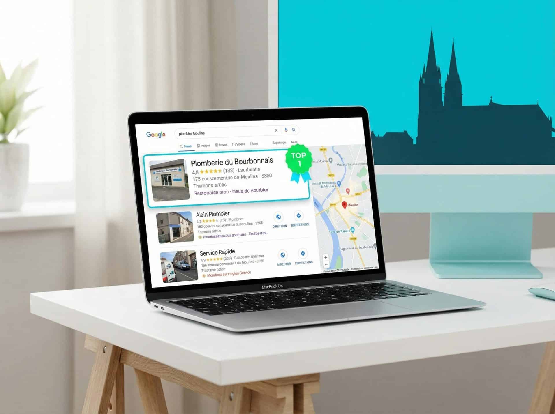 Consultant SEO Moulins - Résultats Google Maps TOP 3 pour artisans Allier