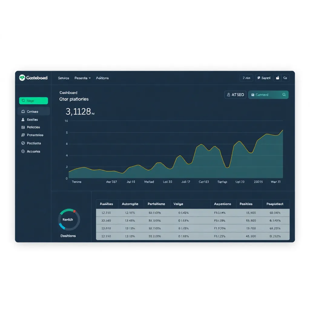 Dashboard d'outils SEO montrant l'évolution des positions pour des mots-clés liés à l'Allier - référencement Allier - of-coaching.fr