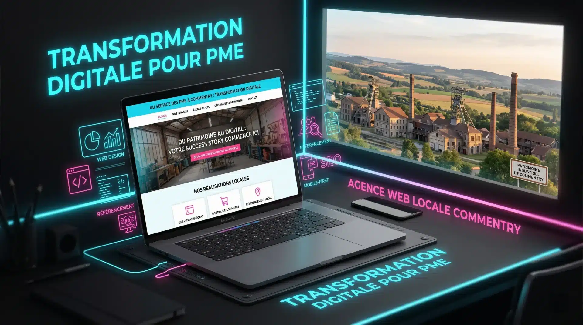 Agence web Commentry (03600) : création de site WordPress et stratégie digitale pour artisans et PME du bassin Montluçon