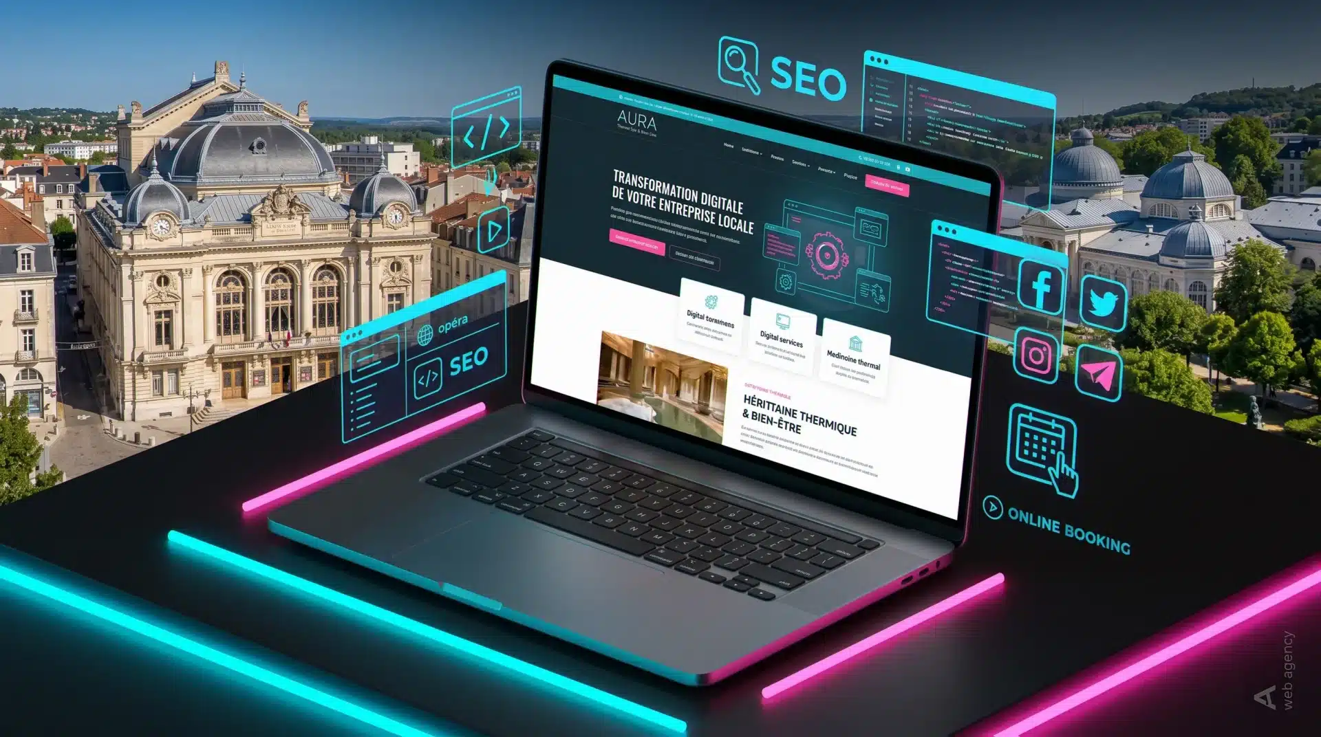 Agence web Vichy (03200) : Claude Barbey, consultant SEO et créateur de sites WordPress pour artisans et commerces du bassin vichyssois