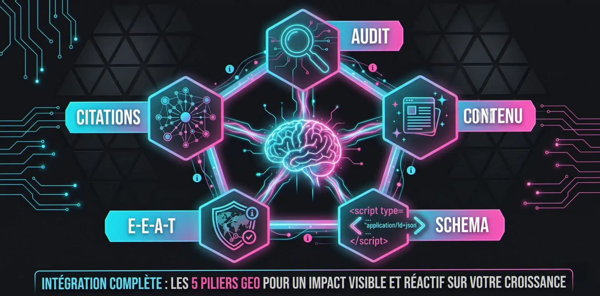 Les 5 services d'un consultant GEO Vichy : audit, optimisation contenu IA, structured data, E-E-A-T, citation building