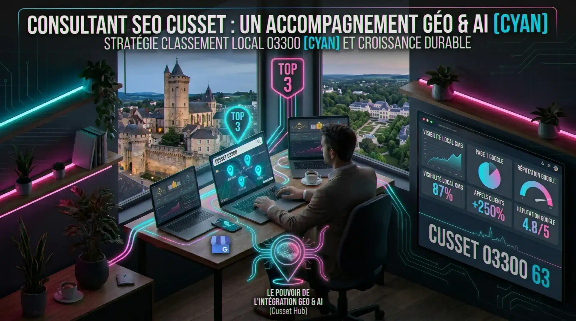 Consultant SEO Cusset : Claude Barbey accompagne les artisans et TPE cussetois pour dominer Google Maps dans le 03300
